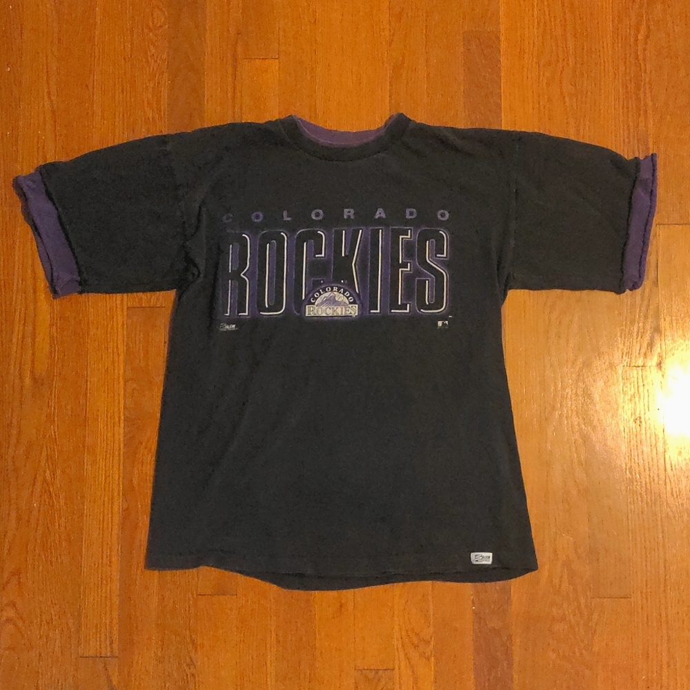 Vintage Black Colorado Rockies Shirt